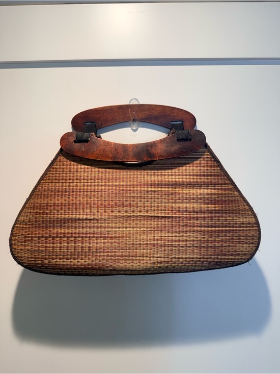 Handbags - Woven Straw Top-Handle Bag in Brown